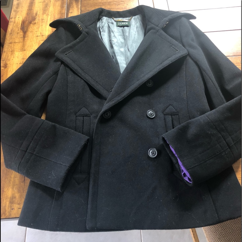 J Crew women’s pea coat, size M.